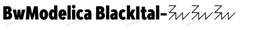 BwModelica BlackItal字体转换